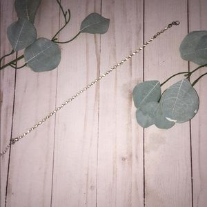 Silver diamond choker